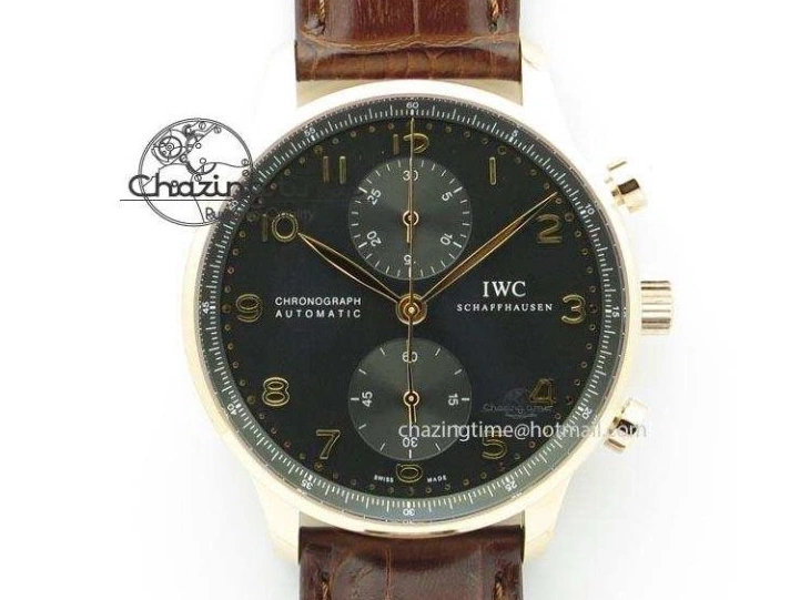 MIROTIME 0331 Portuguese Real PR IW500127 RG ZF 1:1 Best Edition Grey Red Dial On Brown Leather Strap A52010 V AllSeason 7331